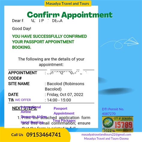passport appointment dasma|REV .